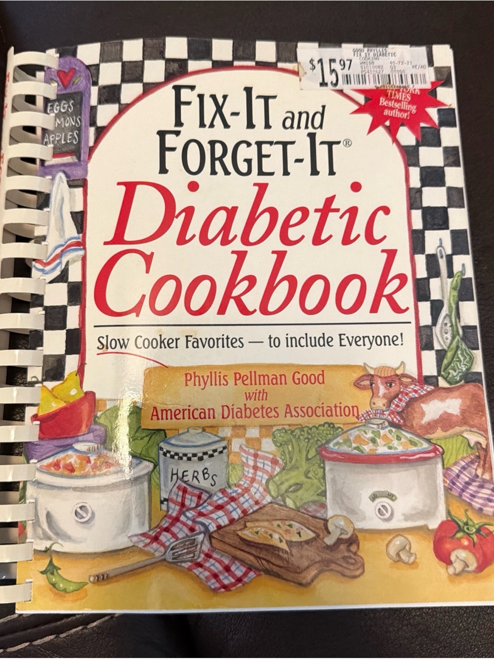 Fix-It and Forget-It Diabetic Cookbook - White Cover Spiral